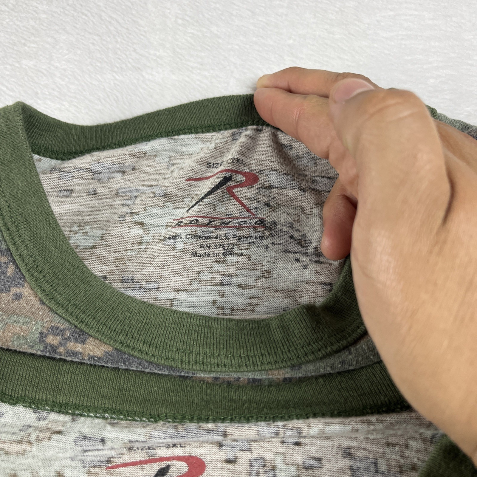 2 Rothco Woodland Digital Camo Shirt Men's Size 2XL Long Sleeve Jersey 5496 gallery