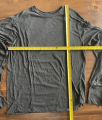Nathan Long Sleeve Tee Moisture Wicking Quick Dry Heather Black Large