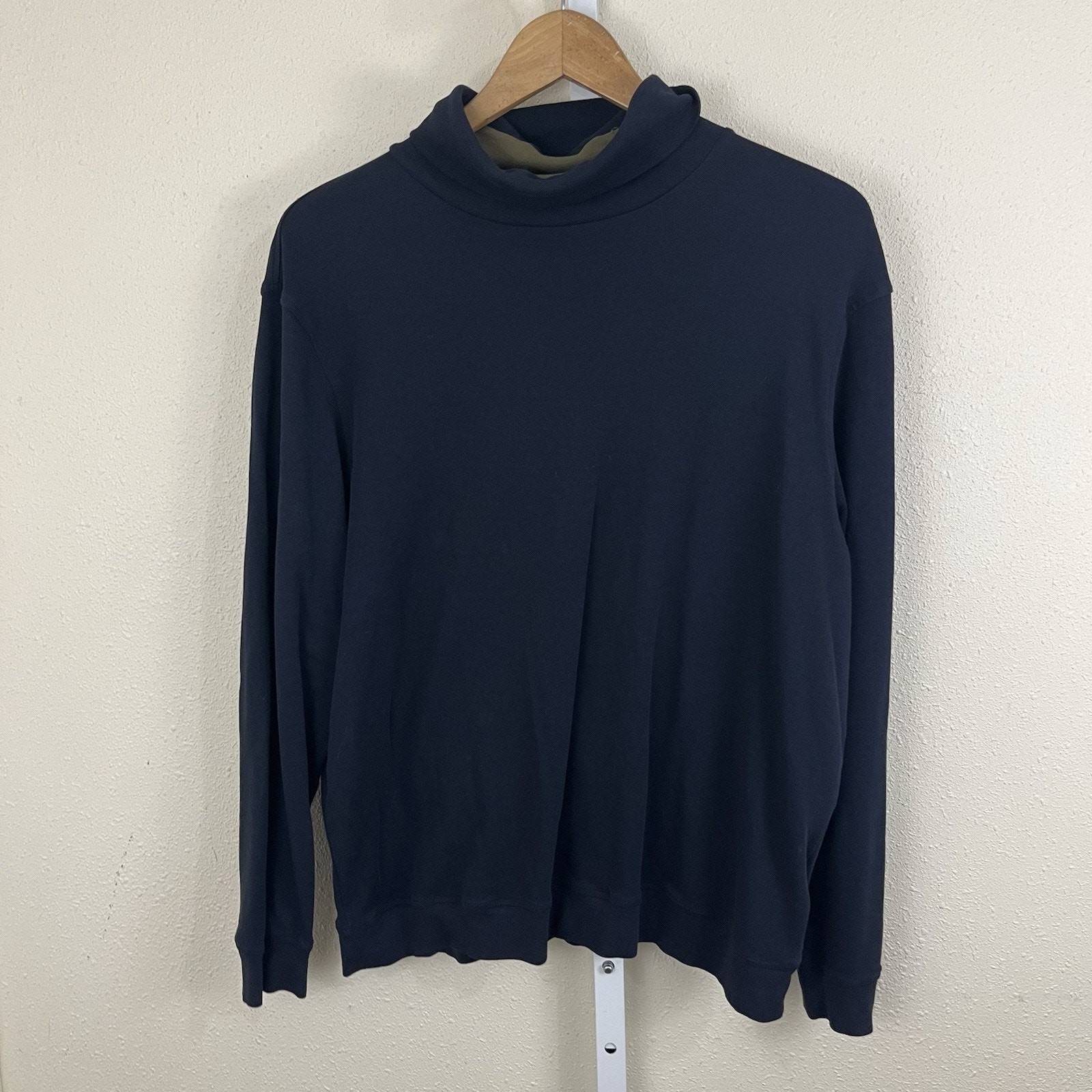 Ted Baker Humour Turtleneck Shirt Mens 6 XXL Navy gallery
