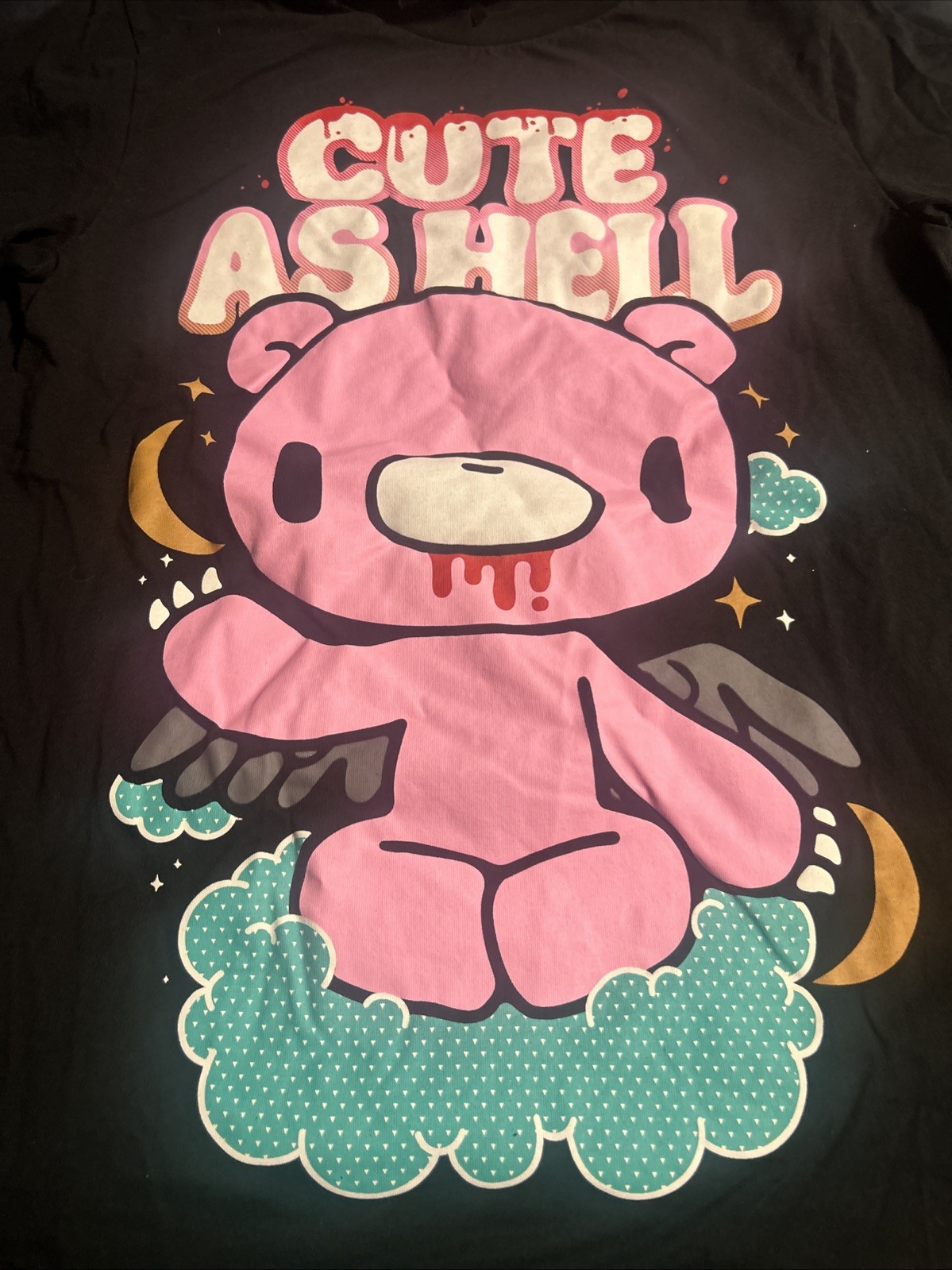 Killstar X Gloomy Bear Mori Chack Size M T-Shirt Japan Anime Black and Pink gallery