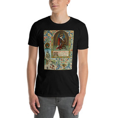 Archangel Michael vs Devil Medieval Gothic Illuminated Art Graphic T-Shirt