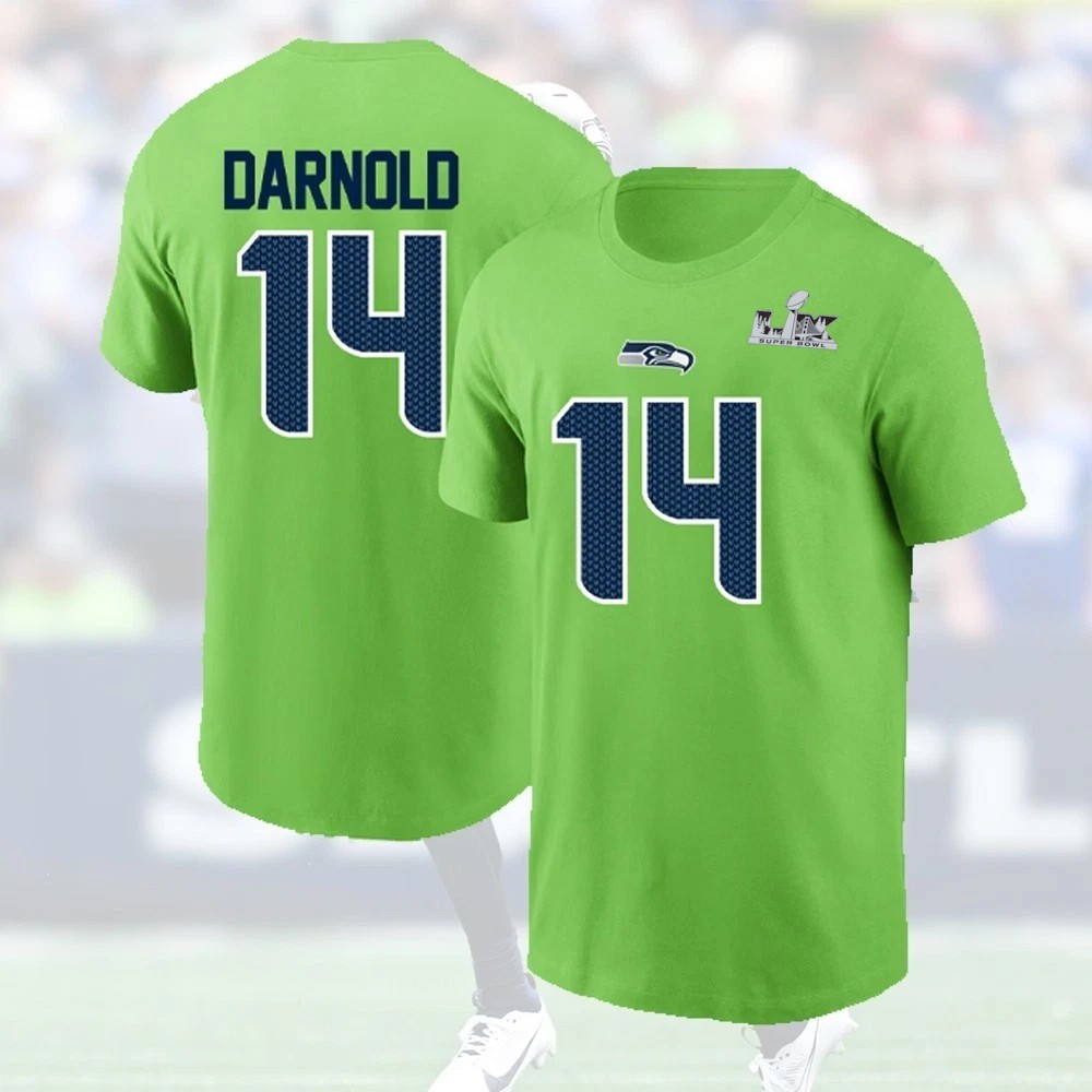 HOT! Sam Darnold #14 Seattle Team 2026 Name and Number Special Gift For Fan gallery