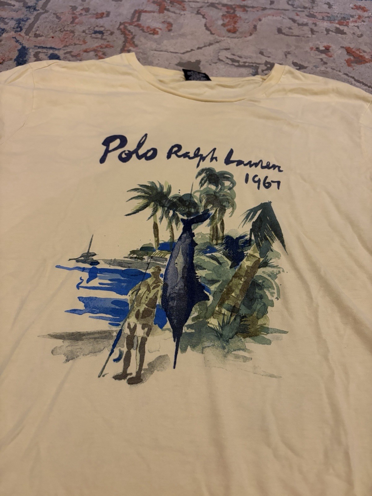 Vintage Polo Ralph Lauren Sportsman Fisherman T Shirt Xl gallery