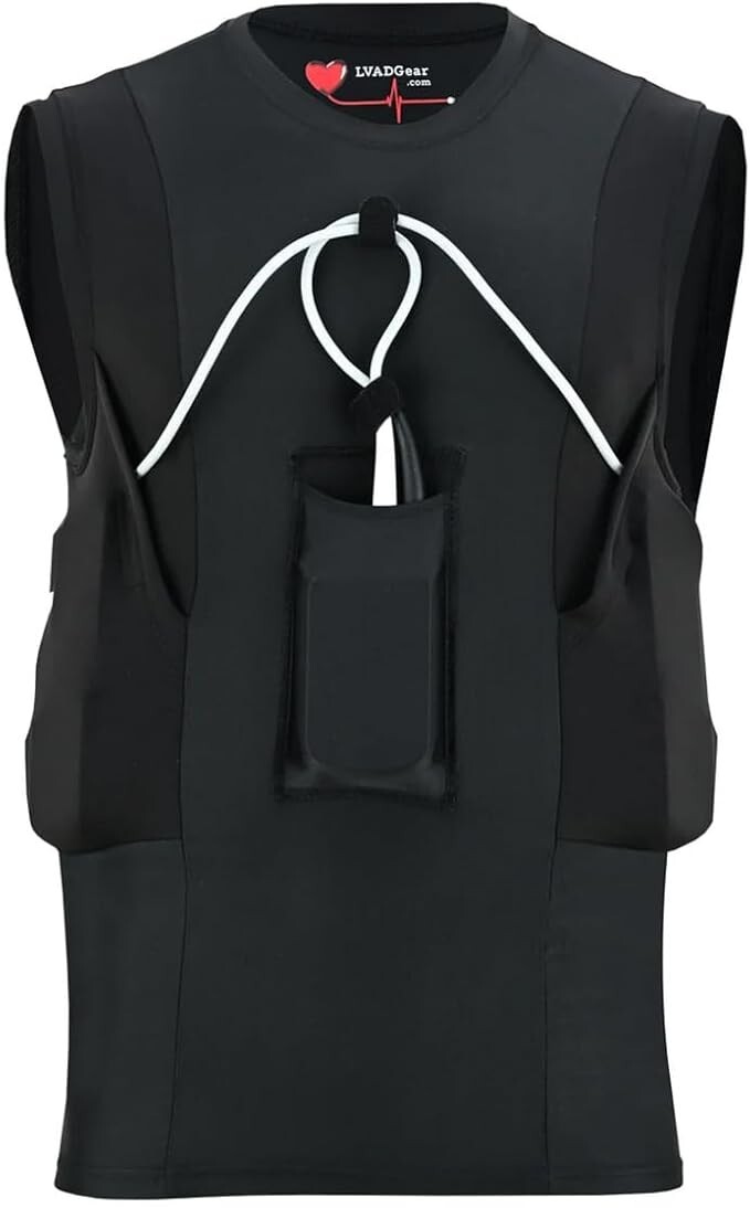 LVAD Men Tank Top for HeartMate Black & White LVAD Shirt with LVAD BagPack S-5XL gallery