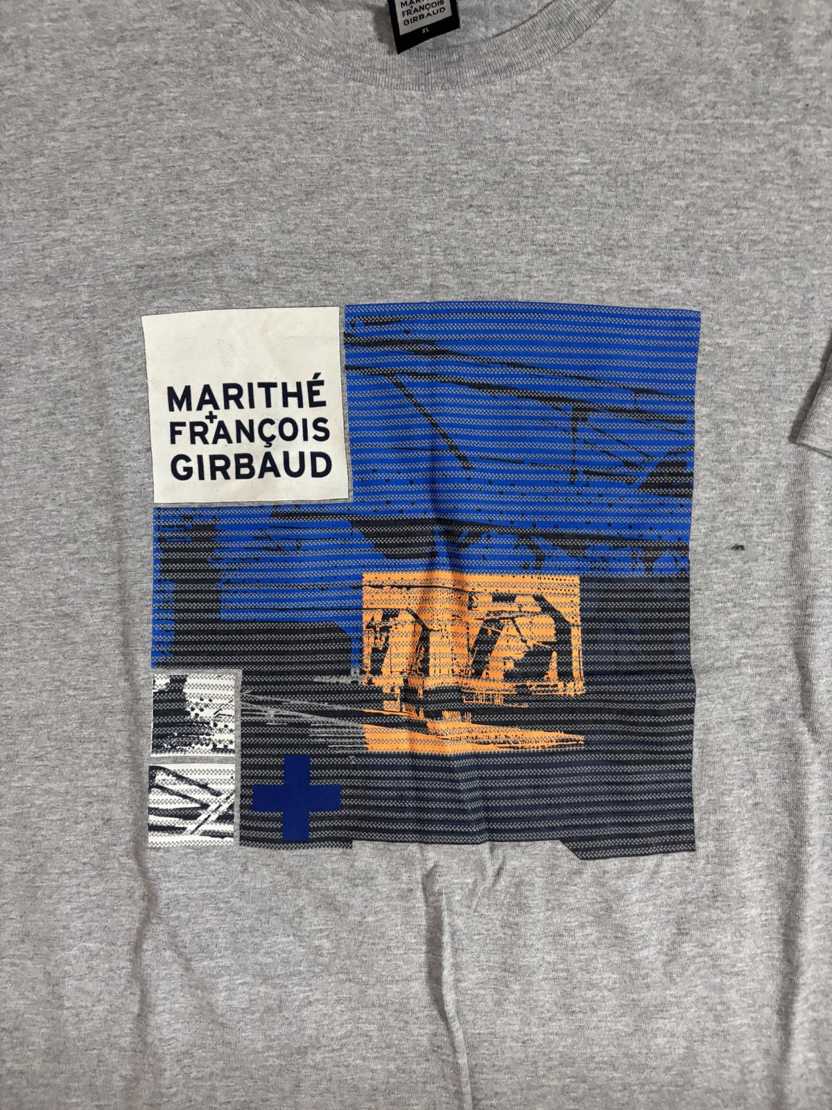 Marithe Francois Girbaud Shirt Mens XL Gray Logo Graphic Photo Tee T-Shirt gallery