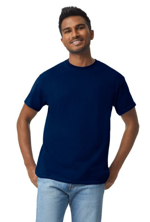 Below WHOLESALE Blank T-Shirt - 48 L 3XL NAVY HANES 5180 518T Bulk Lot gallery
