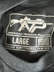 American Trigger Pullers Men’s Large T-Shirt USA Made Lightweight Soft Stretch