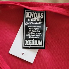 Knobs Men’s Medium Red Sheer Mesh T-Shirt Stretch Clubwear
