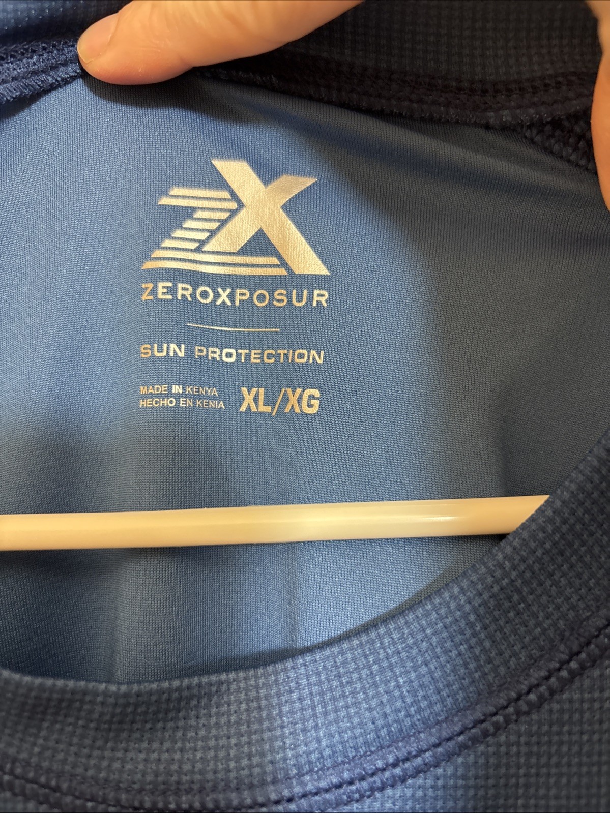Zeroxposur Men's Tee Shirt Short Sleeves UPF 50+ Sun Protection Blue Size XL gallery