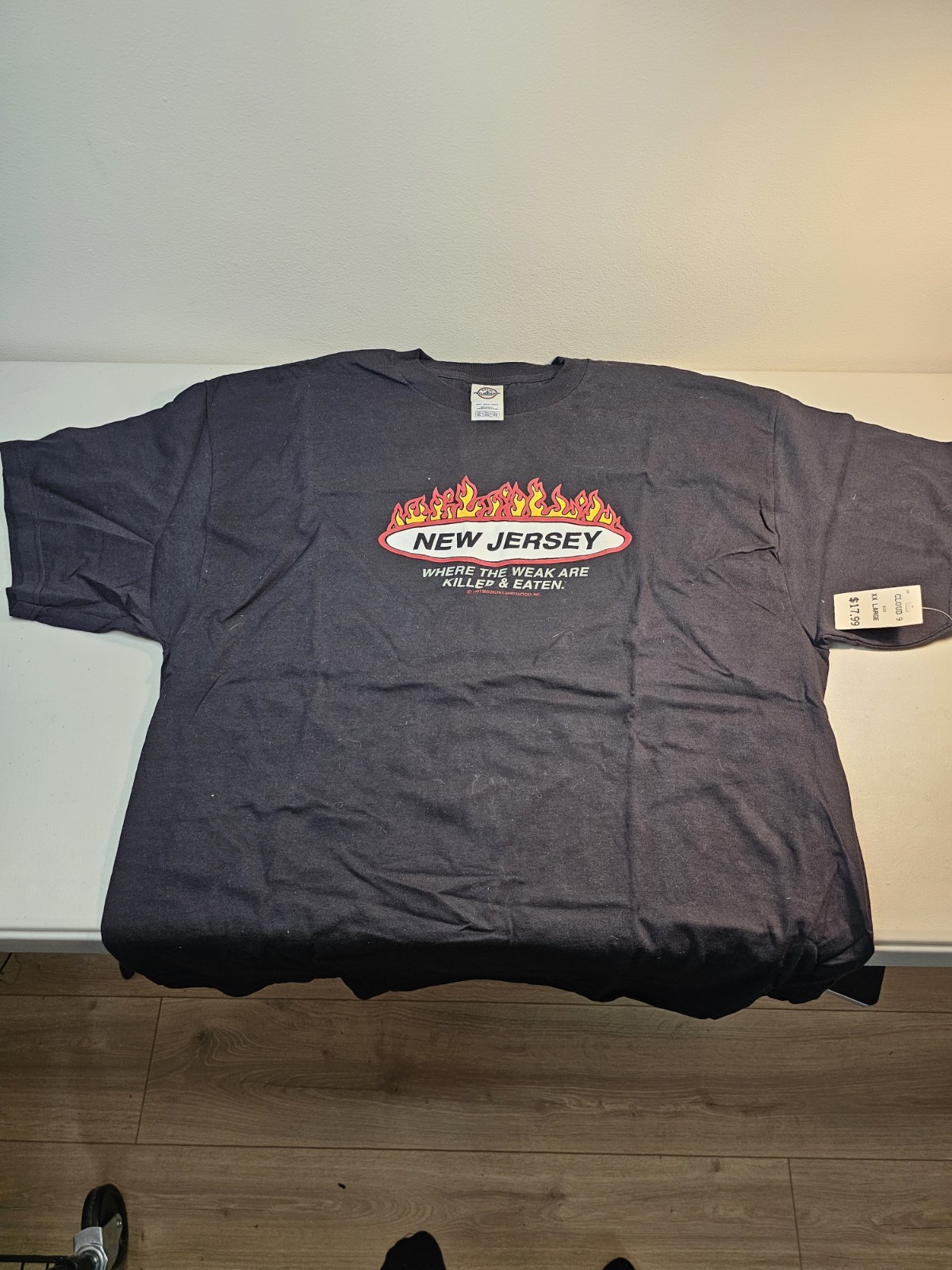 Vintage Delta Pro Weight New Jersey Funny T-Shirt Faded Black Size XL gallery