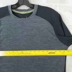 Smartwool Active Ultralite T Shirt Mens M Gray Black Merino Wool Performance