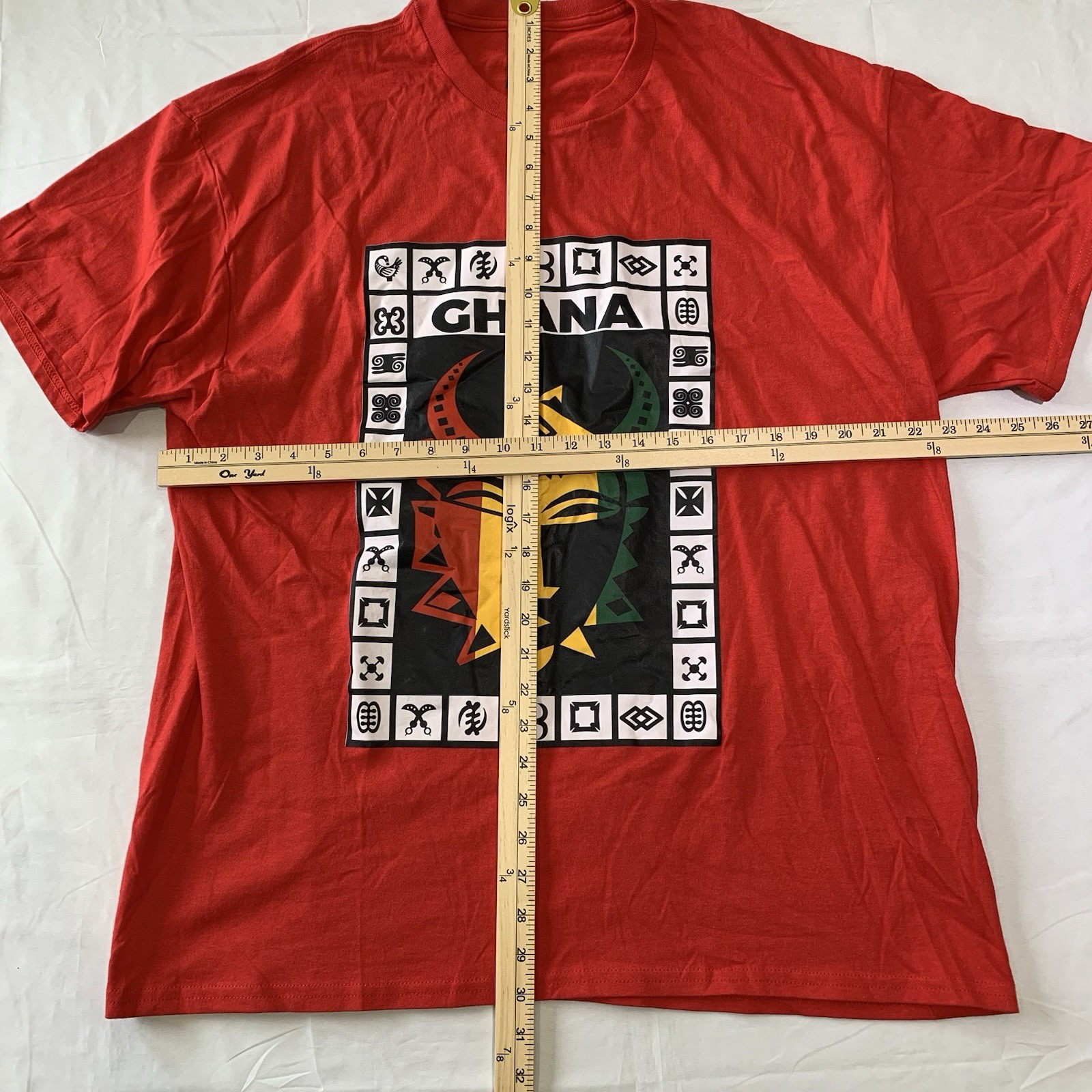 Gildan Mens Ghana Red T-Shirt XL Africa Country gallery