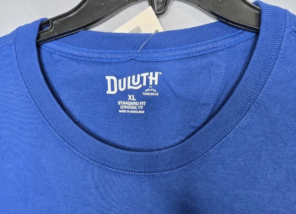 Duluth Trading Men’s Longtail T Standard Fit Short Sleeve T Shirt Blue XL NWT gallery