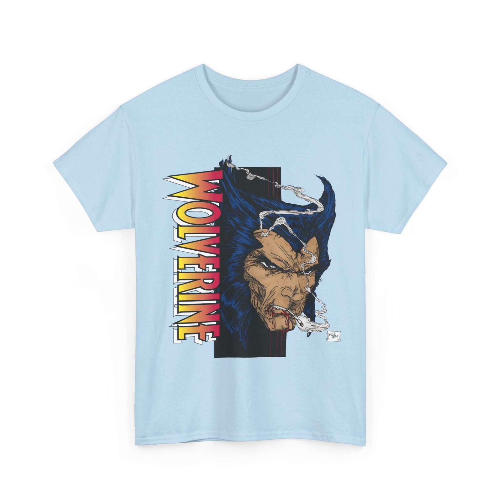 Wolverine T-Shirt Men’s Unisex Vintage Style Todd McFarlane Art Bloody Logan Tee gallery