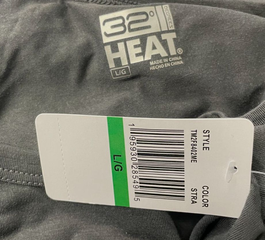 32 Degrees Heat Men's Gray Heat-Plus Long-Sleeve Thermal Shirt Top Size L gallery