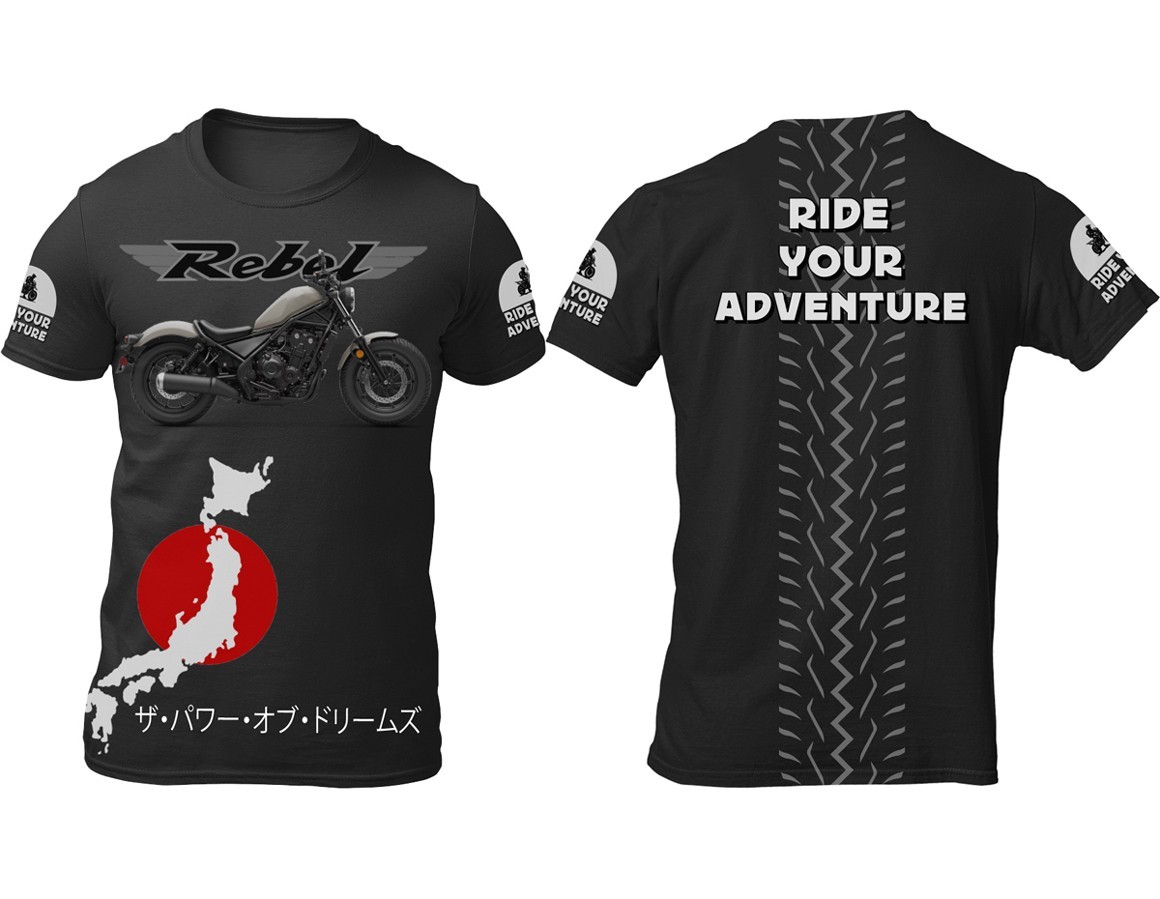 Motorcycle T-shirt / Gift For Honda Rebel Moto Bikers Streetwear gallery