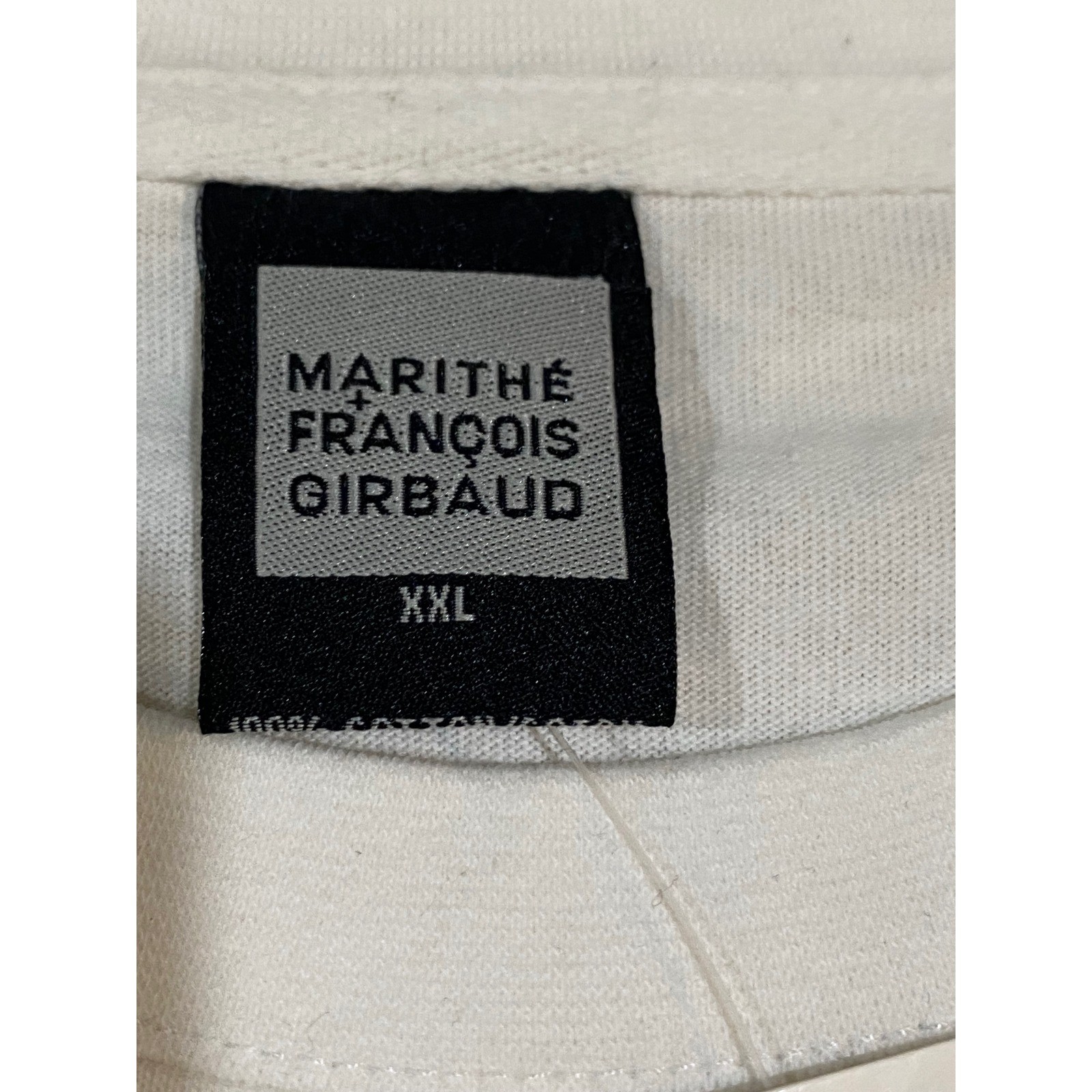 Marithe Francois Girbaud Mens Paisley Script Logo T-Shirt White XXL HV9328 gallery