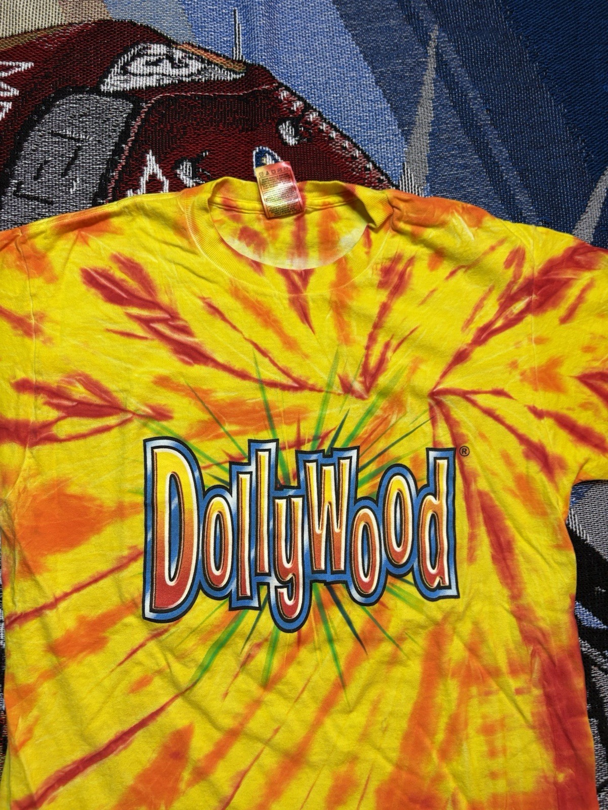 Vintage Dollywood Shirt Theme Park Medium Orange Tie Dye Souvenir Graphic Tee gallery