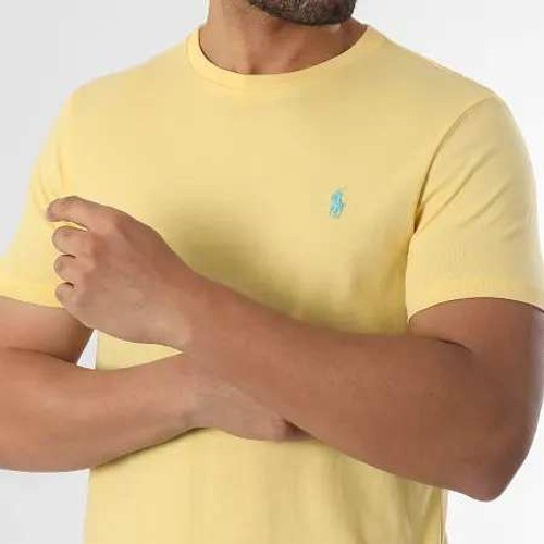 Polo Ralph Lauren Mens T-Shirt Fall Yellow Blue Pony Logo Cotton Tee Small NWT gallery