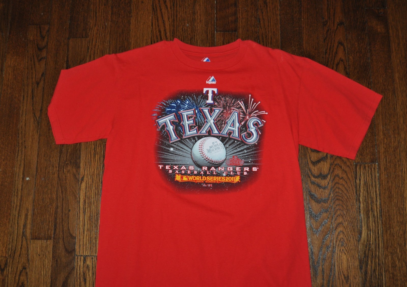 t-shirt medium texas rangers baseball club 2011 world series 21 inches pit2pit gallery