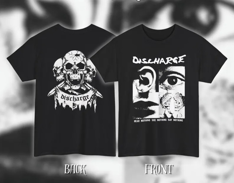 Discharge – Hear Nothing, See Nothing, Say Nothing Vintage Style Heavy Cotton gallery