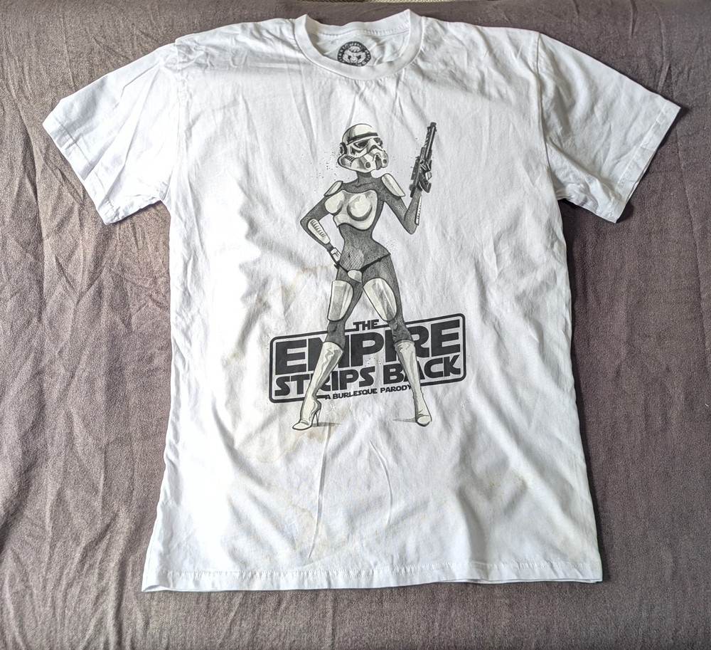 Empire Strips Back – Star Wars Burlesque Parody Show T-shirt – L – *damaged*