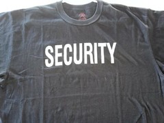 4XL BLACK SECURITY BOUNCER STAFF GUARD SHIRT UNIFORM CONCERT CLUB EVENT