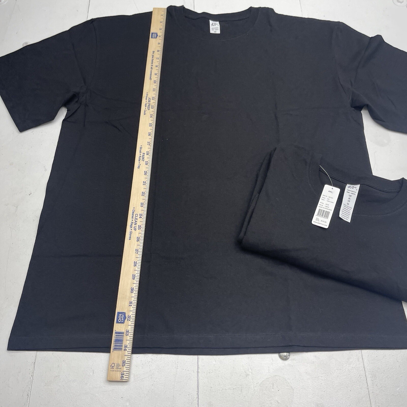IBS Style 2 Pack Basic Black Short Sleeve T Shirts Mens Size 4XL New gallery