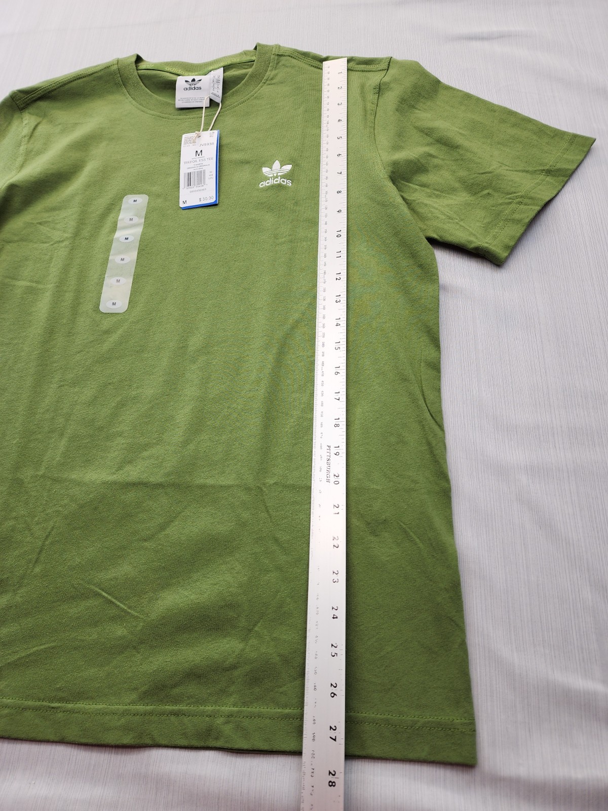 New Men's Adidas Trefoil Essentials Tee Shirt Size Medium Mens Tech Olive gallery