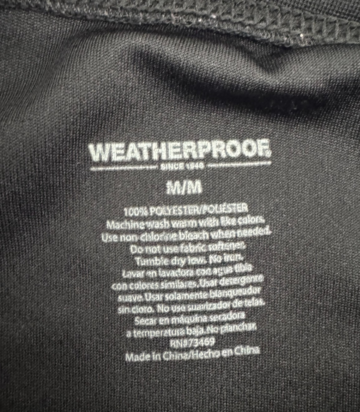 Weatherproof Mens Medium Base Layer Black Long Sleeve Top Layering Outdoors gallery
