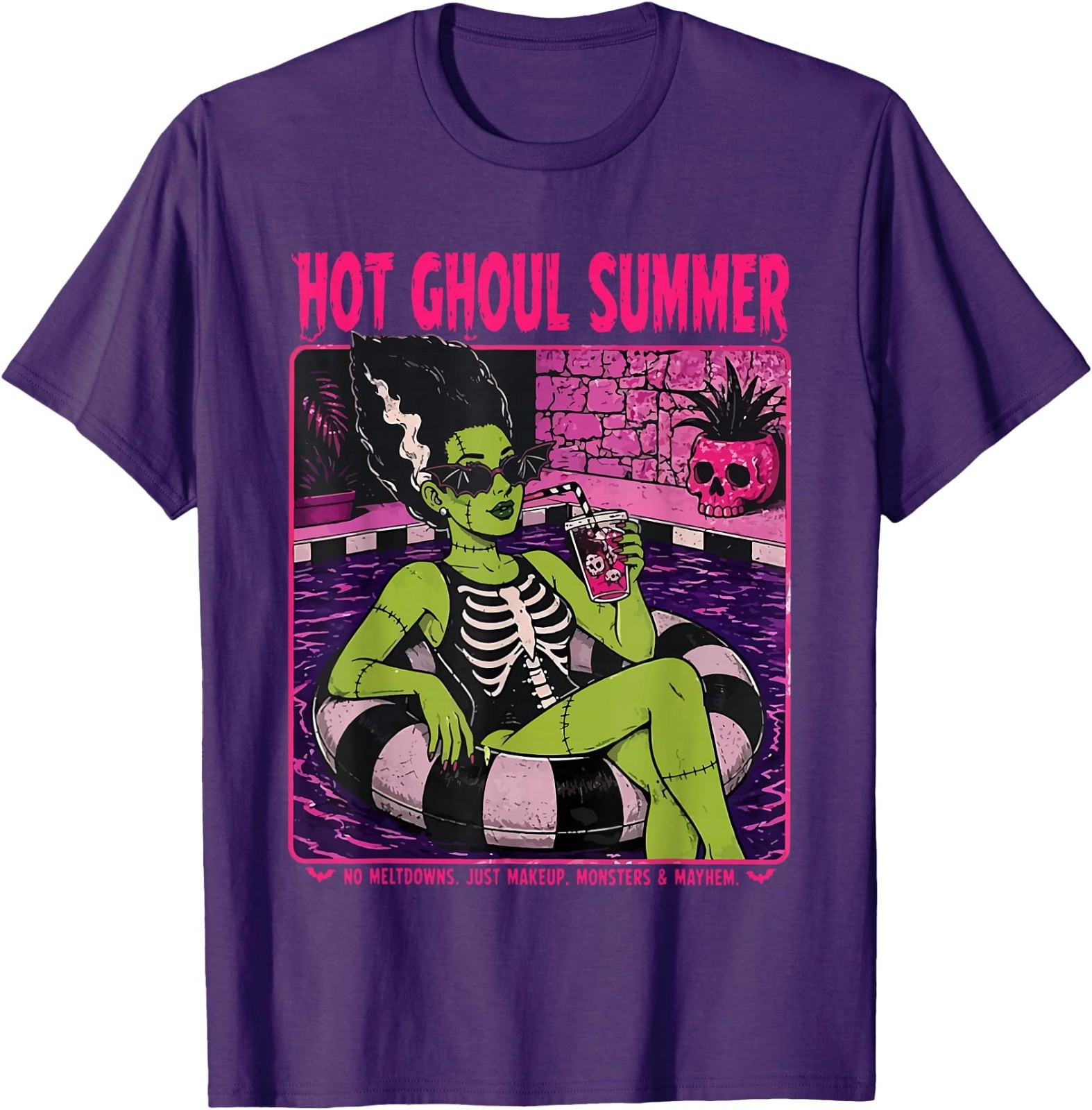 Vintage Hot Ghoul Summer Halloween Beach Summerween Cocktail Unisex T-Shirt gallery