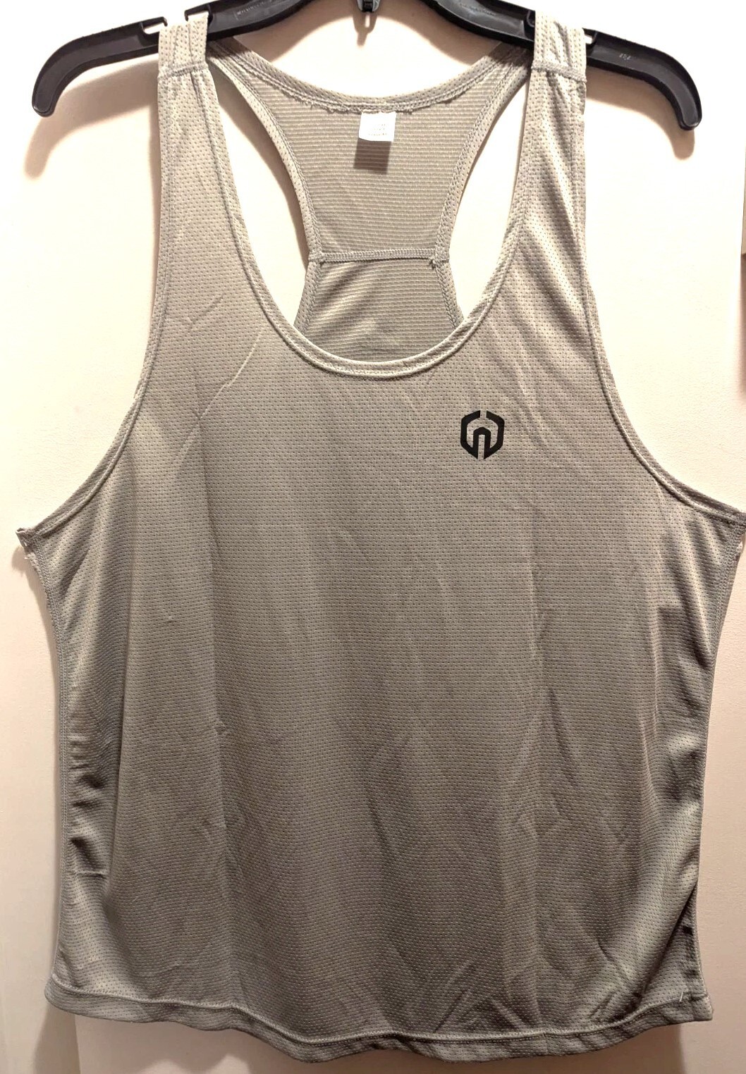 NELEUS 'Dry Fit Logo Muscle' Mesh Tank Top Men's M Gym Workout Exercise Grey NWT gallery