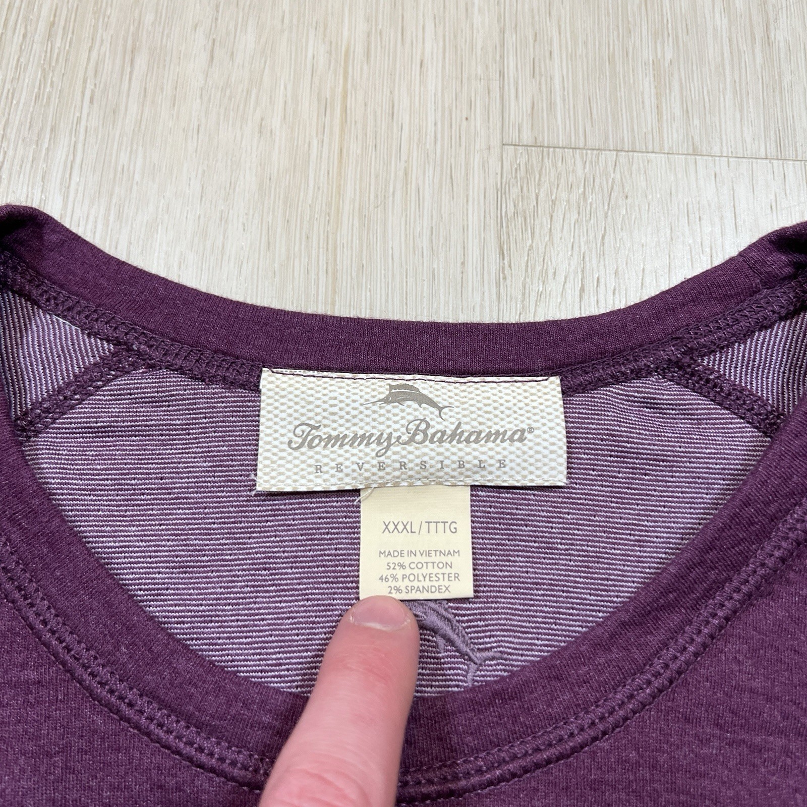 Tommy Bahama Men's XXXL Reversible Long Sleeve TShirt - Purple Cruisewear gallery