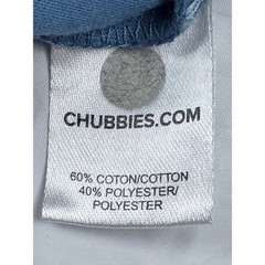 Chubbies Mens Sky’s Out Thighs Out Graphic T-Shirt Blue Medium Cotton Blend