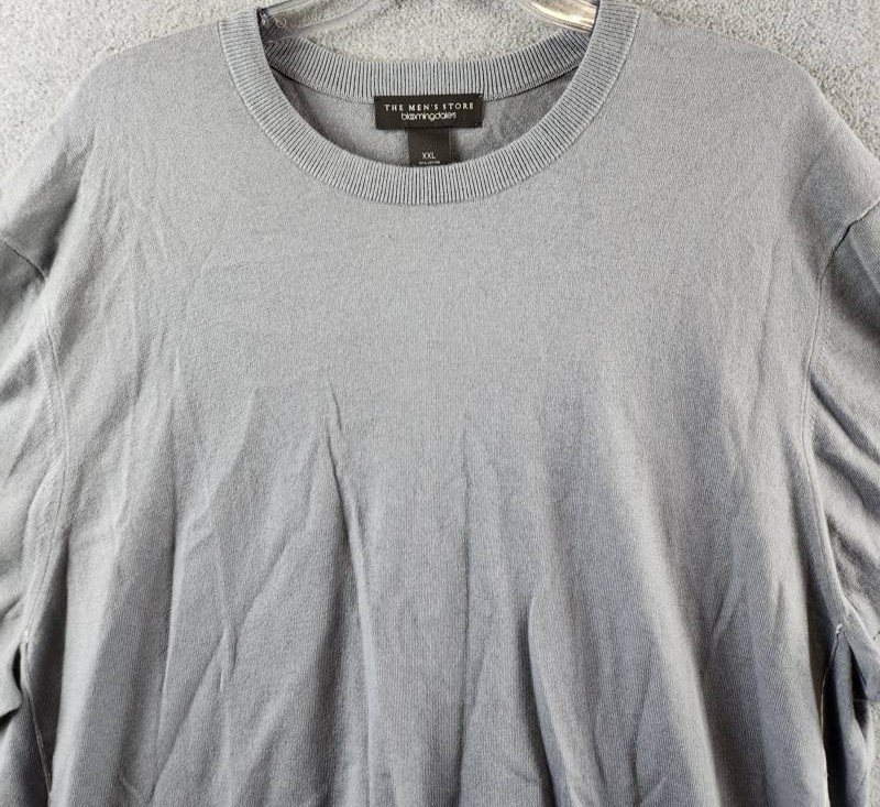 The Men's Store at Bloomingdale's Cashmere Blend Sweater Tee XXL Blue Gray S/S gallery
