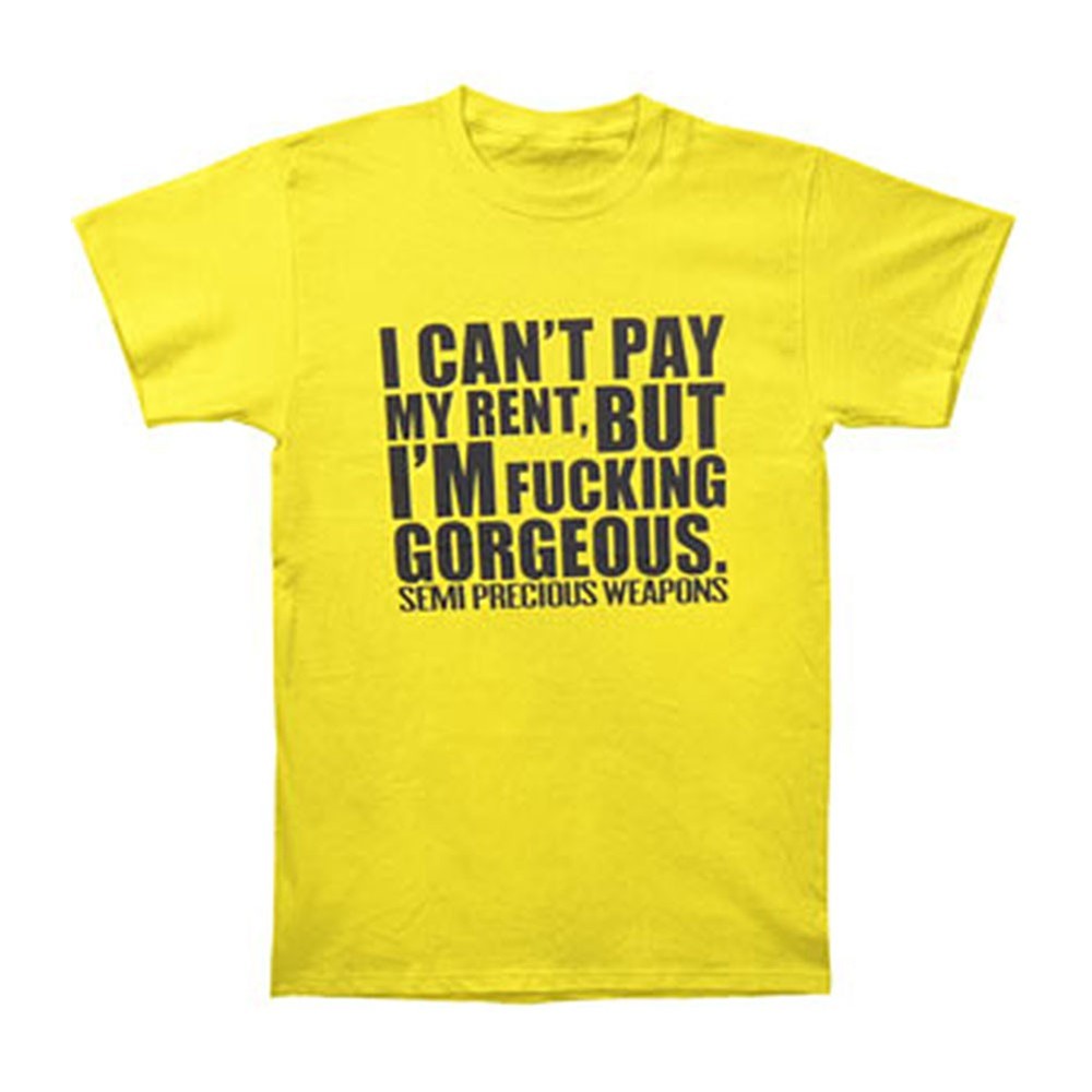 Men’s Semi Precious Weapons Gorgeous T-shirt X-Large Yellow