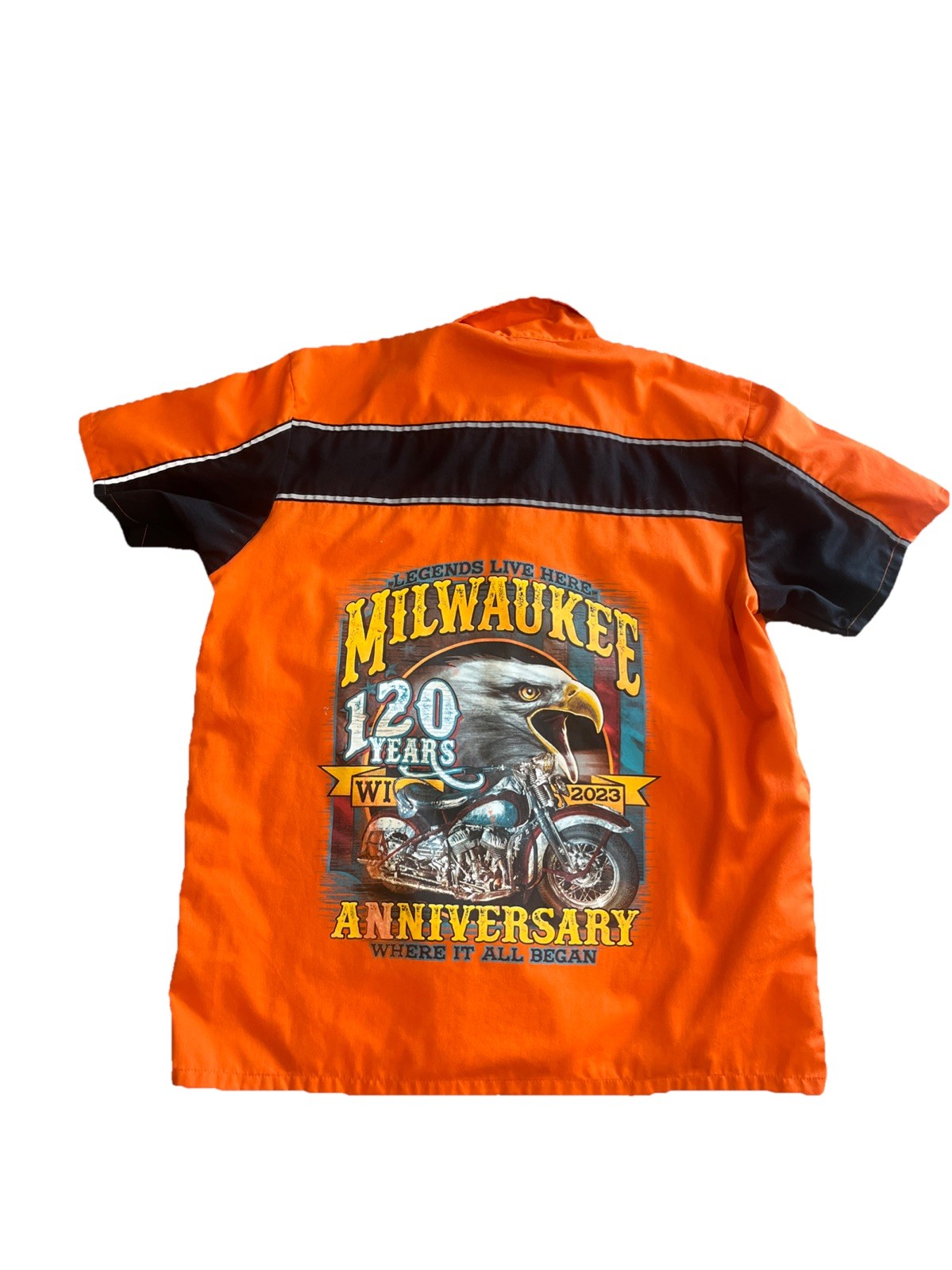 Milwaukee Motorcycle Clothing Co. 120th Anniversary Eagle Motorcycle Shirt XL