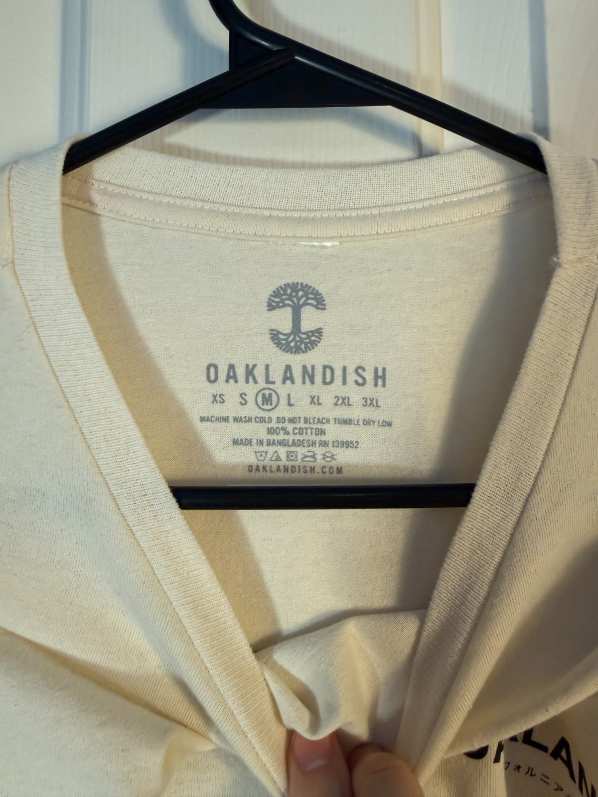 Oaklandish Modern Type Tee Ecru (Size M - 100% Cotton - Classic Fit) gallery