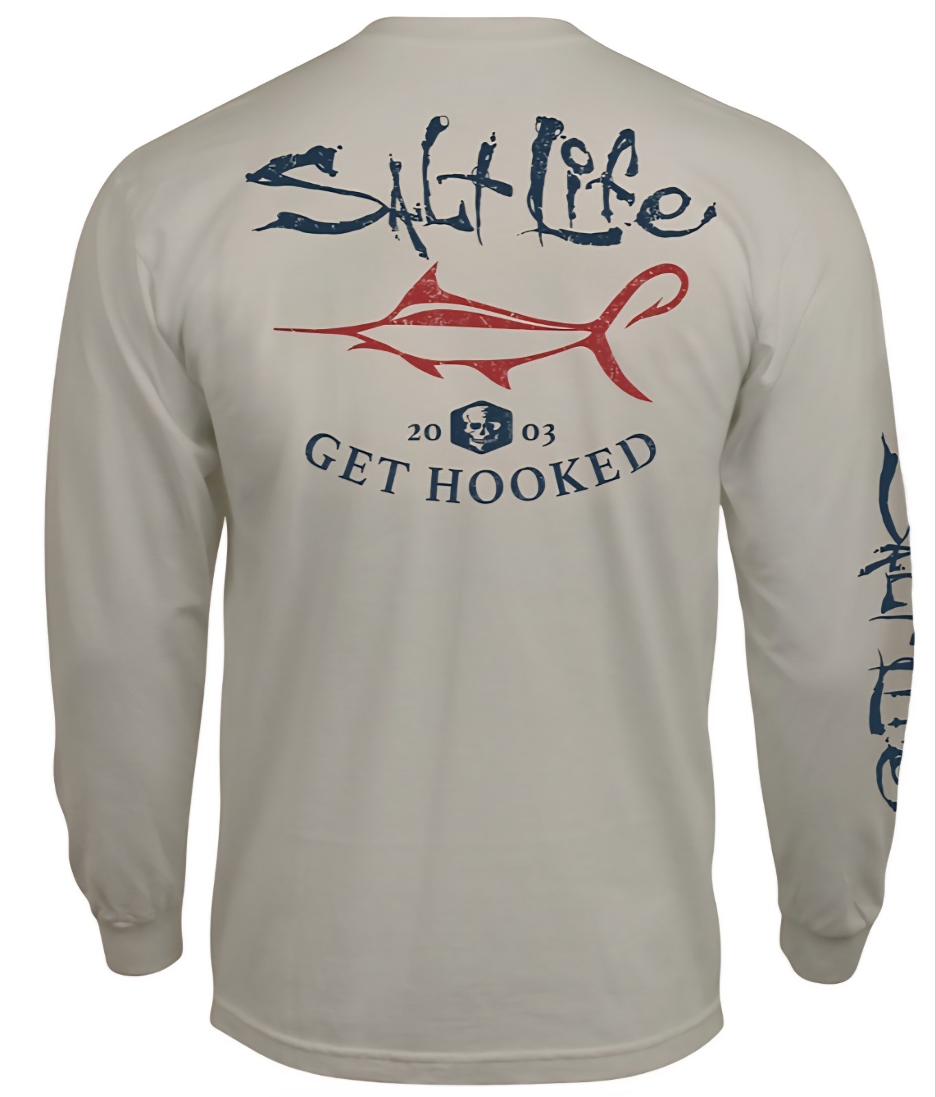 Salt Life “”Get Hooked Marlin” Men’s Long Sleeve, Graphic T-Shirt, Lg or 2XL
