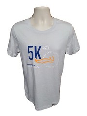 5K Run Walk Fox Trot for Parkinson Research Adult Small Gray TShirt