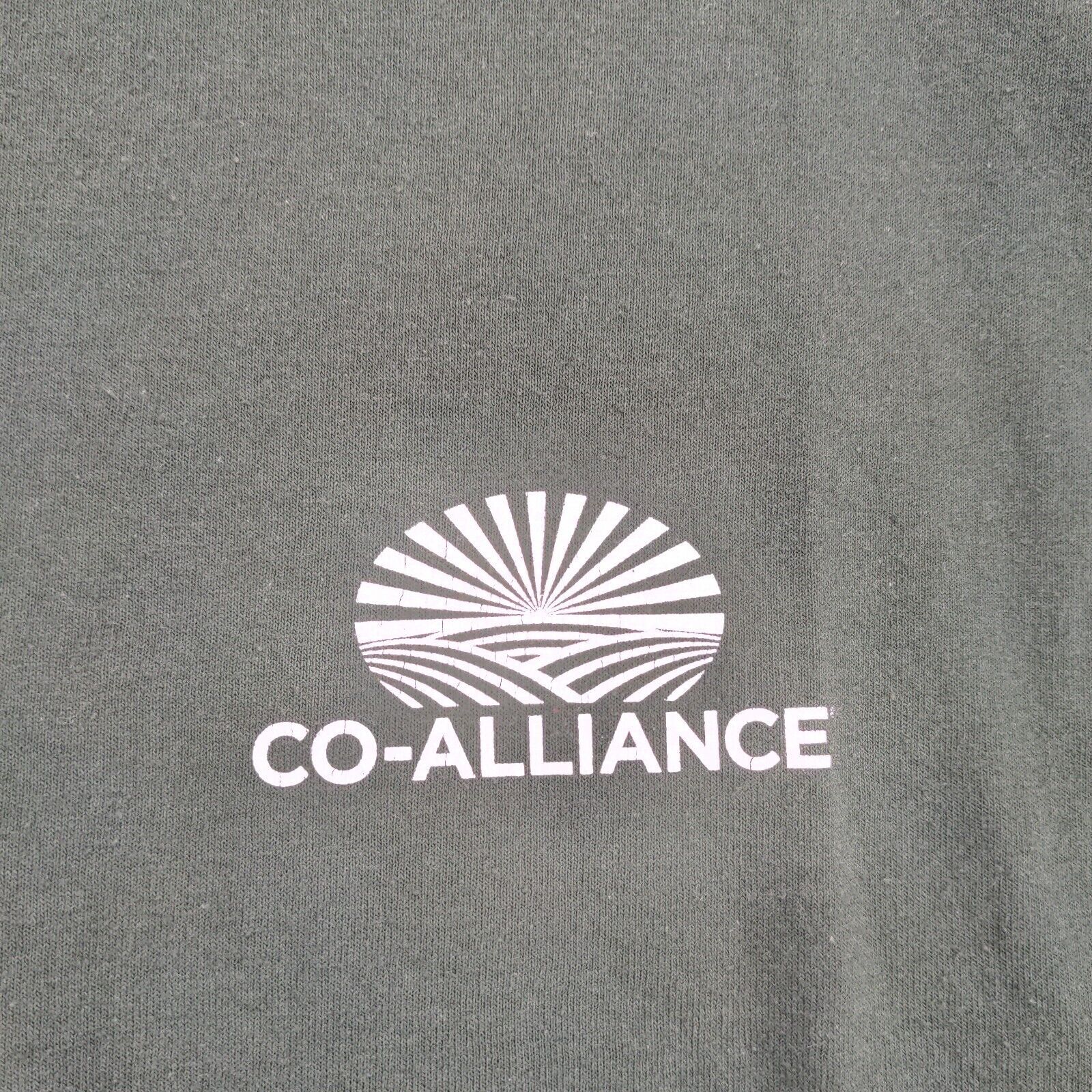 Gildan Mens Co-Alliance Logo T-Shirt Green 3XL Crew Neck Polycotton Dry Blend gallery