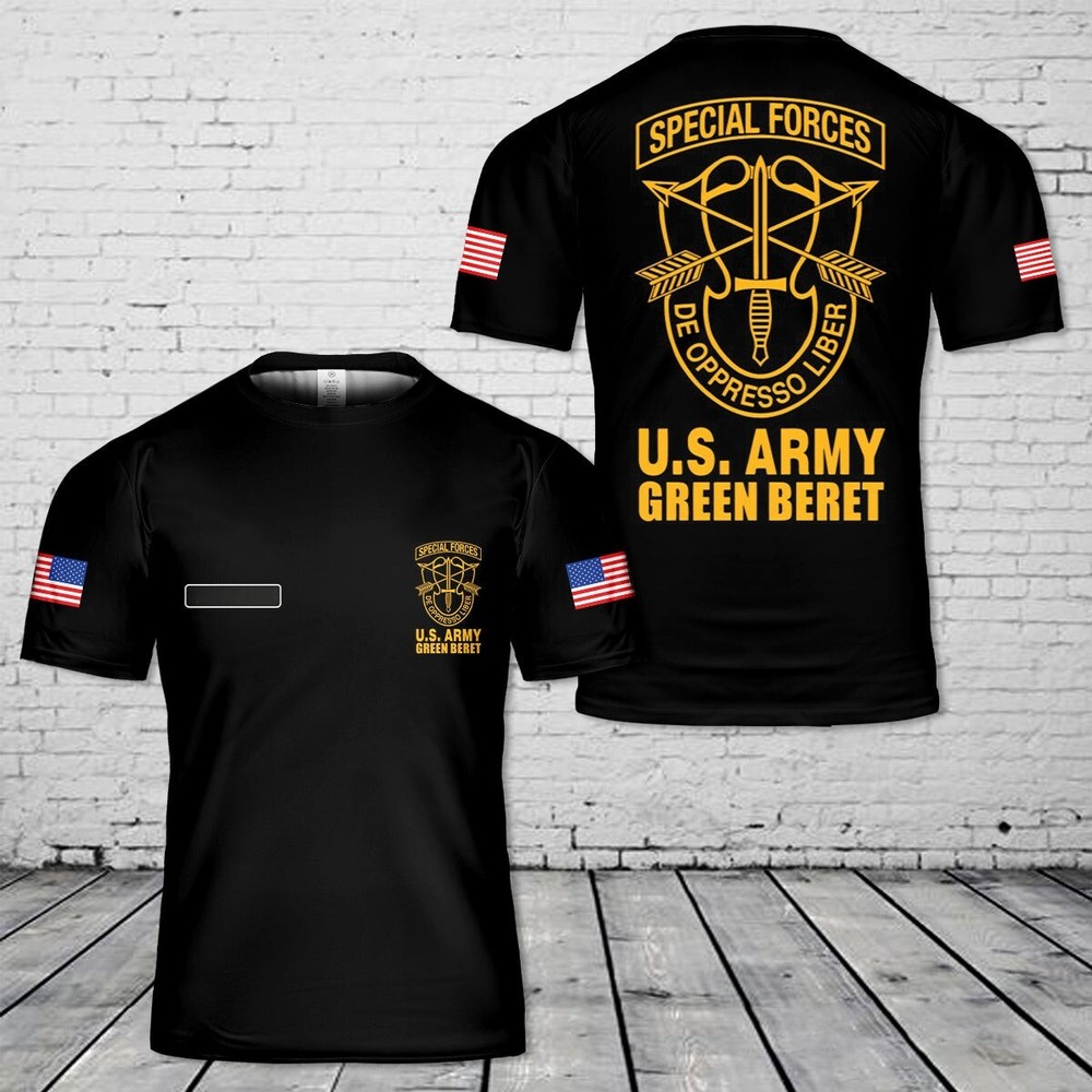 Custom Name US Army Green Beret Special Forces Shirt 3D shirt full size S-5XL