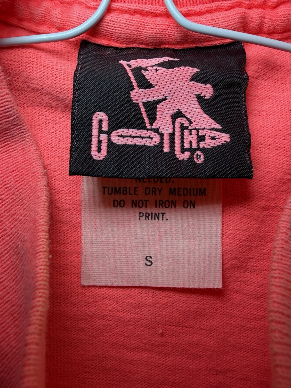 Vintage Gotcha Mens Long Sleeve Shirt Neon 90s Mock Neck Skater Surf Logo M gallery