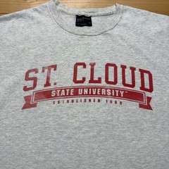 Vintage 90s St Cloud State University Huskies Collegiate Graphic T-Shirt Size XL