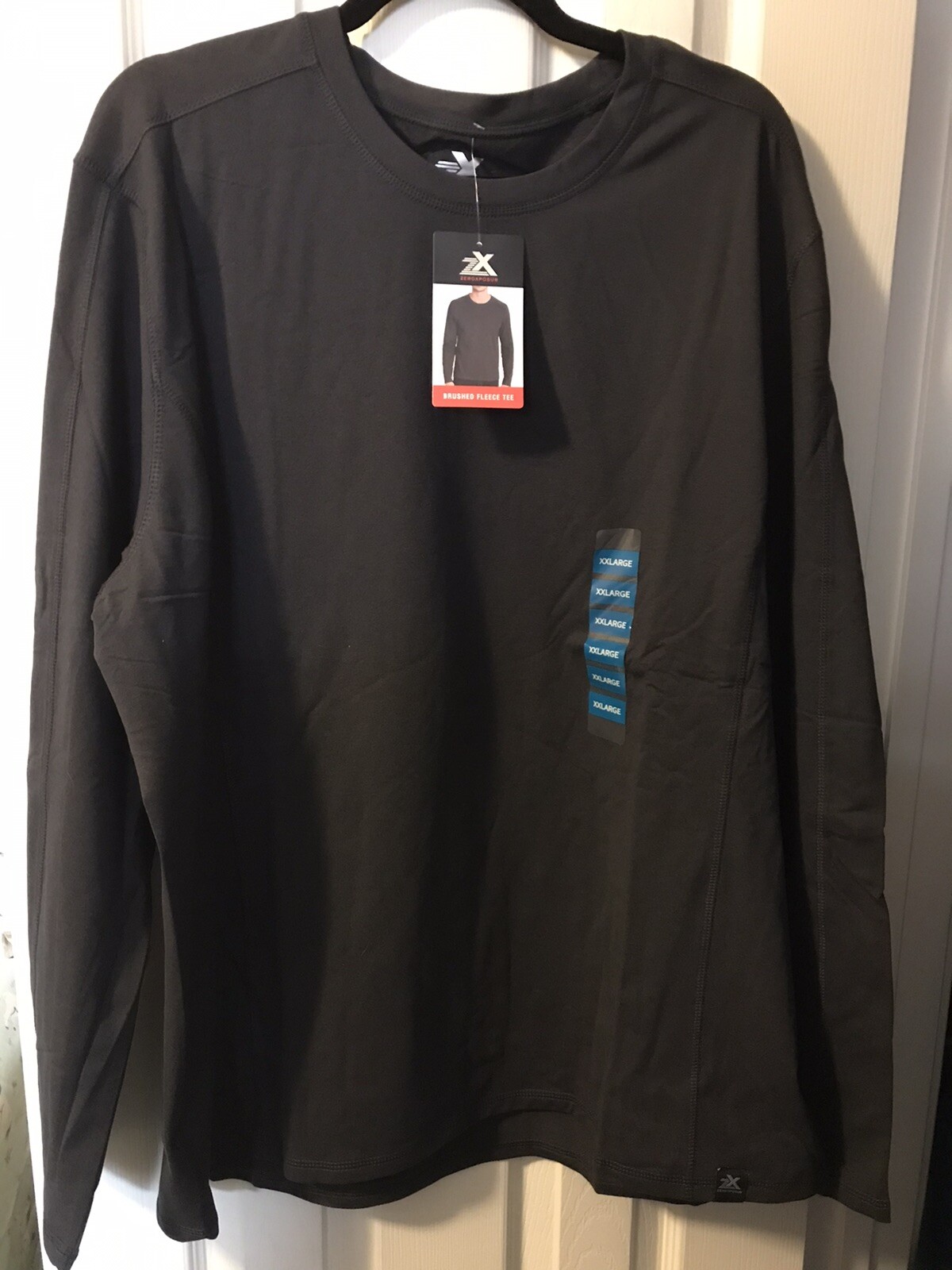 ZeroXposur Brushed Fleece T-Shirt Men’s Size XXL Gray Long Sleeved Winter Tee gallery