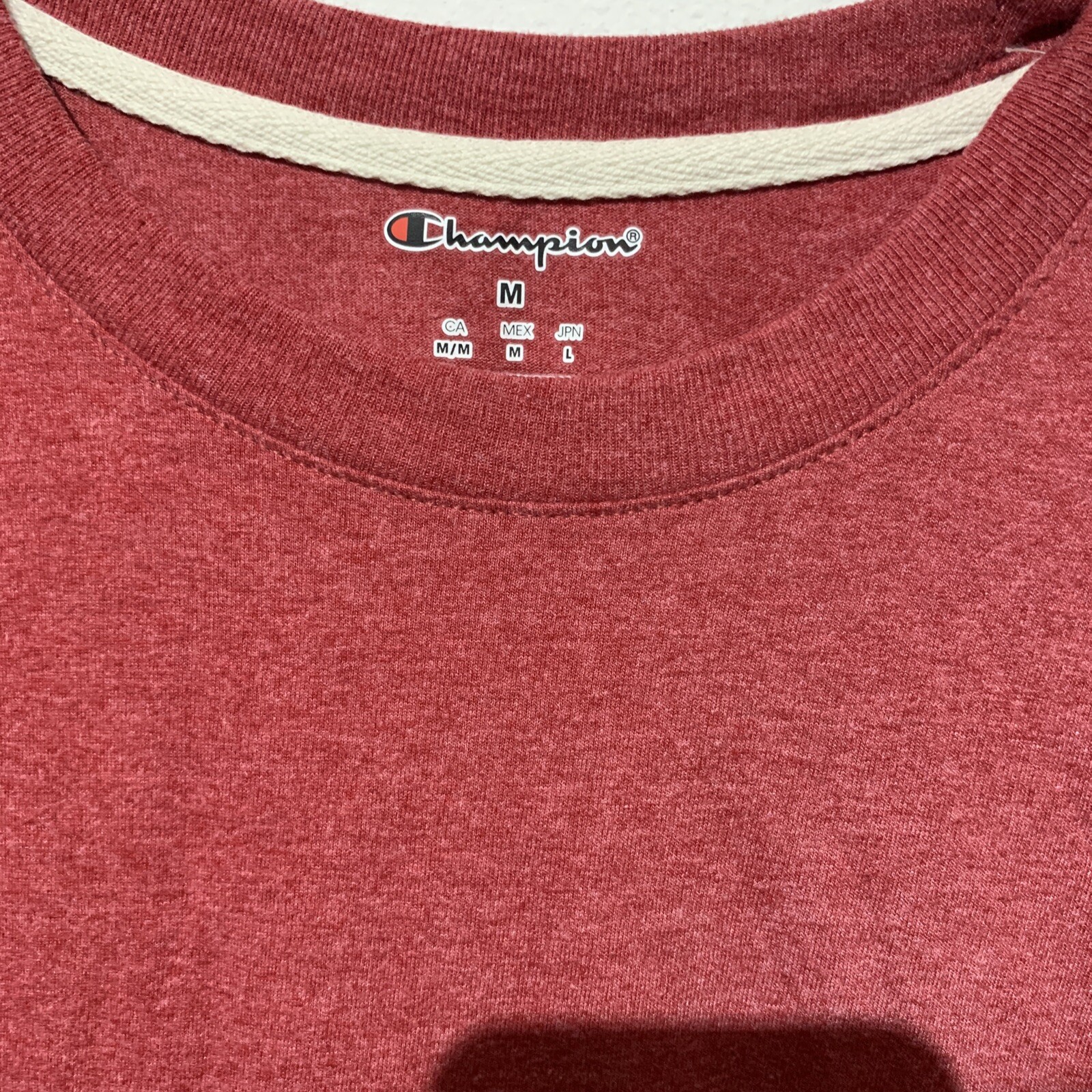 Champion Men’s Size Medium Red Short Sleeve Crew Neck T Shirt gallery