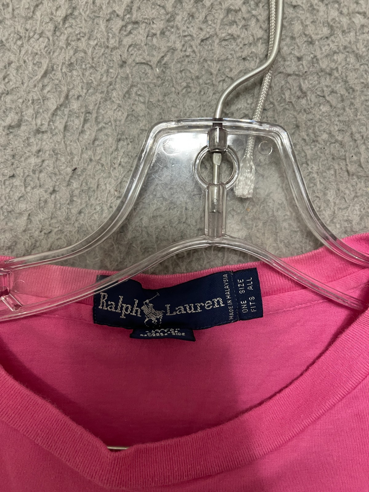 Vintage Ralph Lauren Shirt Pink One Size Fits All Single Stitch Short Sleeve gallery