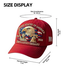 250th Anniversary USA Hat – Adjustable United States 250th Anniversary Hat Re…