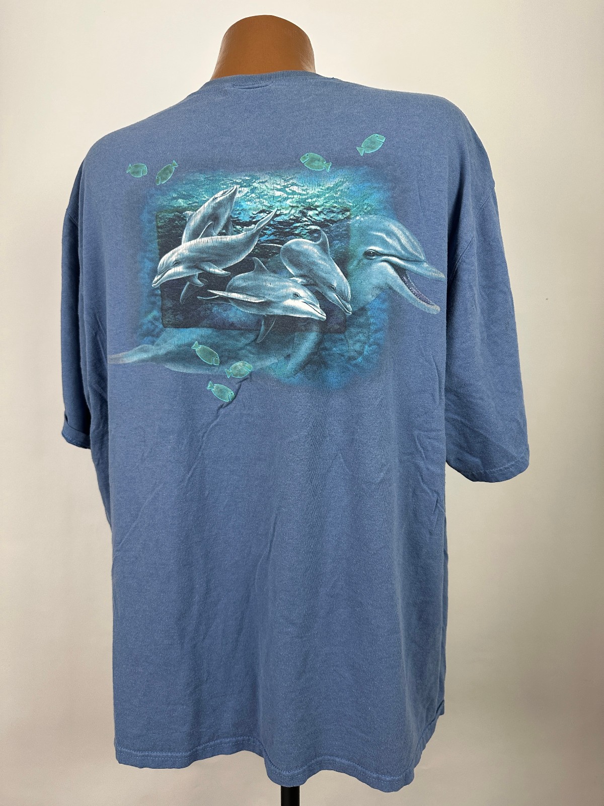 Vintage Sea World Shirt XXL Dolphin Underwater Ocean Outdoors Fish Nature Blue gallery