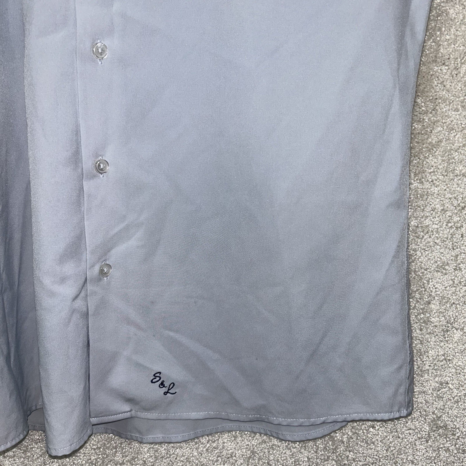 State & Liberty Athletic The Javier Pale Blue Spread Collar Stretch Button Shirt gallery